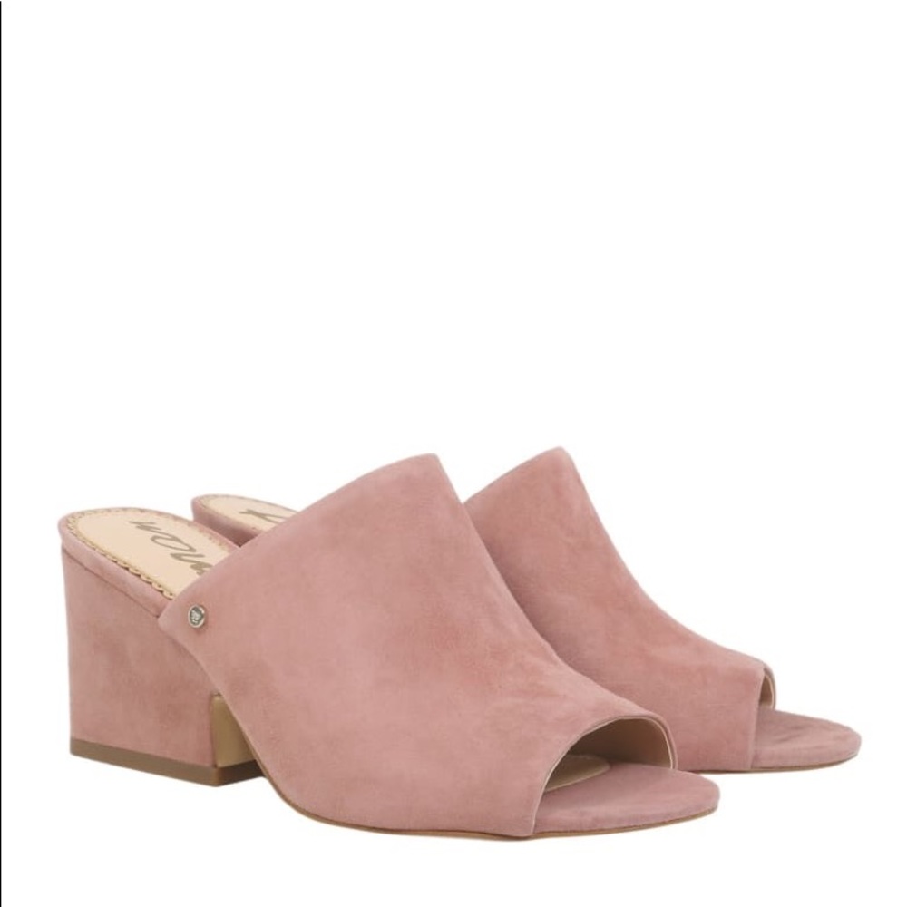 Sam Edelman Pink Suede Mules